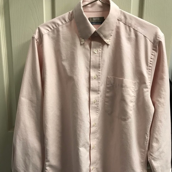 Marks & Spencer Shirts Marks And Spencer Pink Long Sleeved Oxford